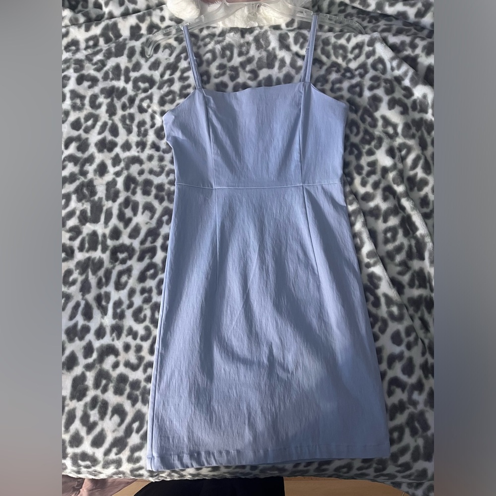 Baby blue sturdy mini tank dress